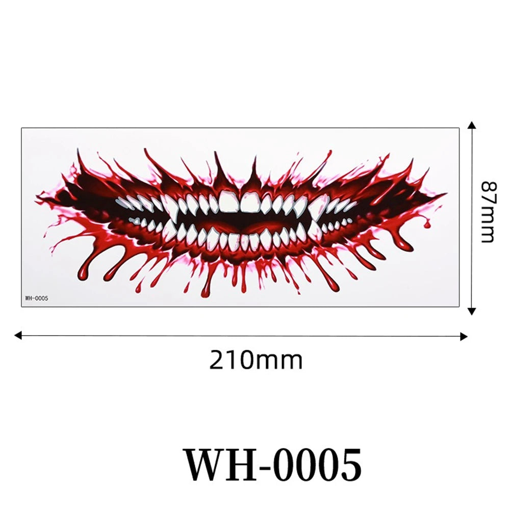 Faux Tatouages 3D Halloween - Autocollants Temporaires Effrayants