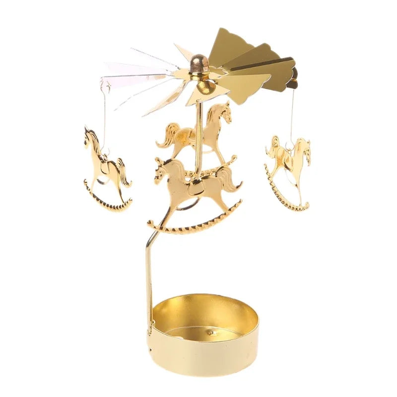Bougeoir Rotatif Métal Chaud - Porte-Bougie Noël Mariage