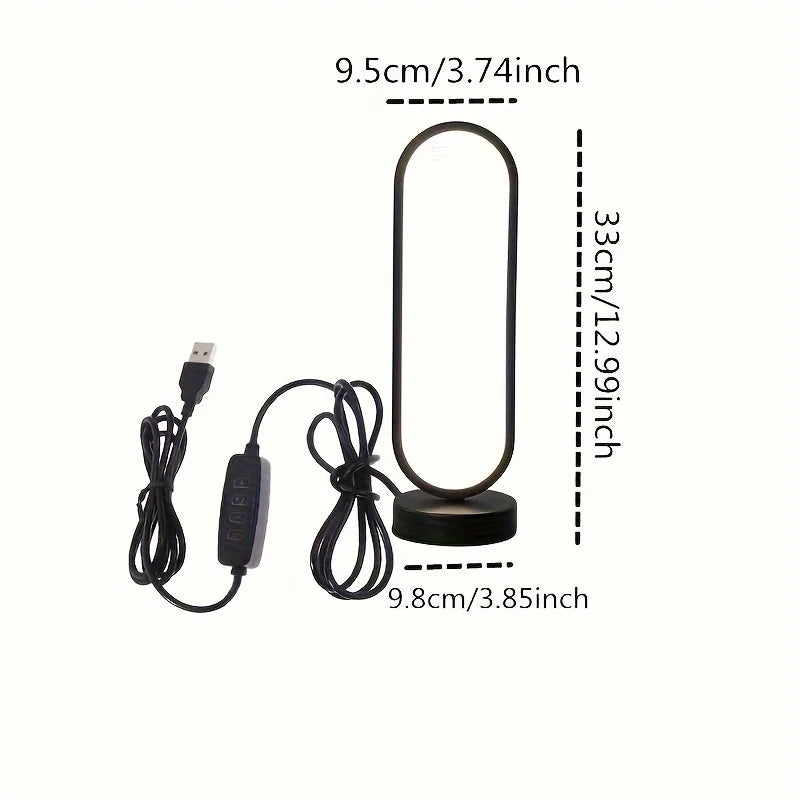 Lampe Chevet LED Anneau 3 Couleurs Gradation Tactile