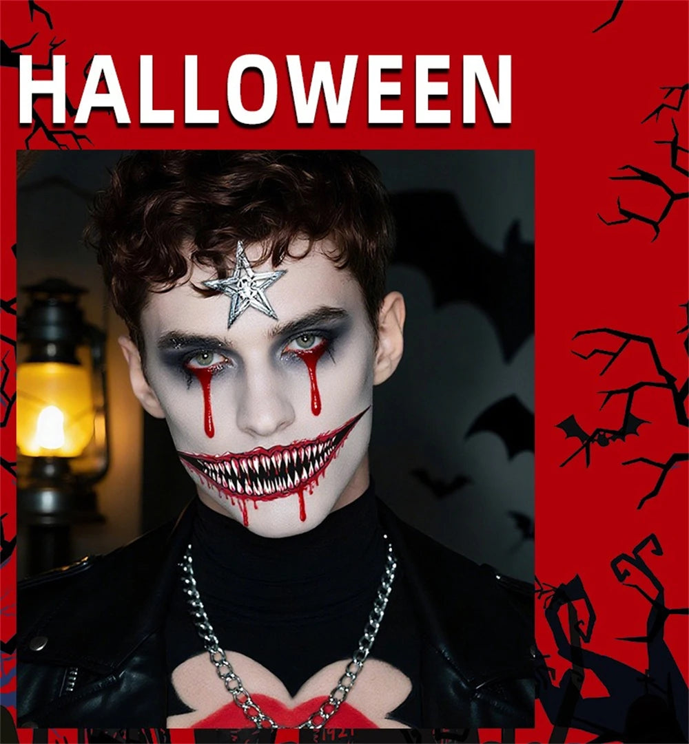 Faux Tatouages 3D Halloween - Autocollants Temporaires Effrayants
