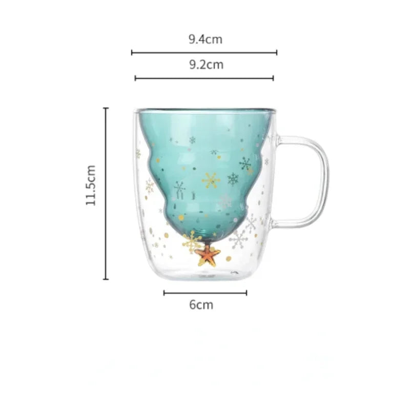 Tasse Verre Double Paroi Sapin Noël - Votre Cocon Magique Festif