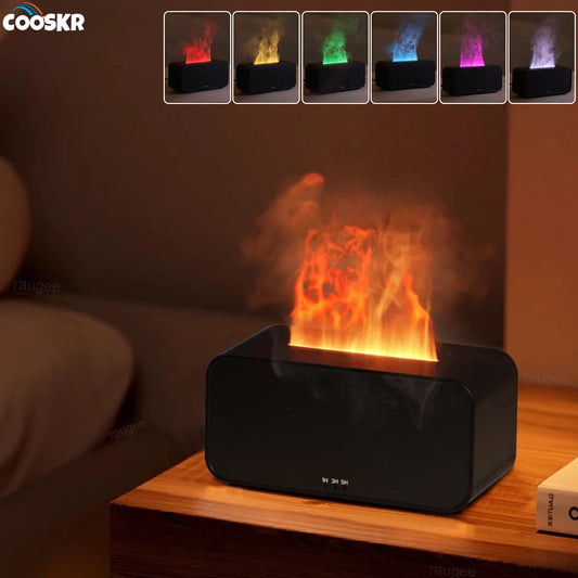 Humidificateur Arôme LED - Diffuseur Flamme Automatique