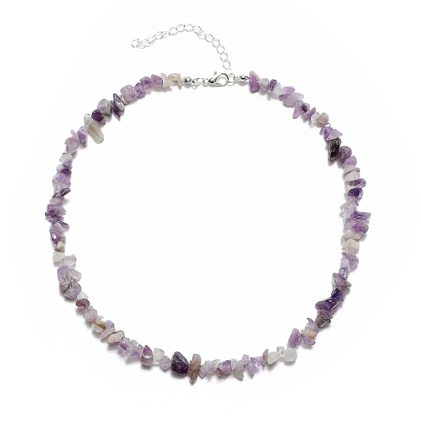 Tour de Cou Pierre Naturelle Femme 40cm - Bijou Bohème Quartz Rose