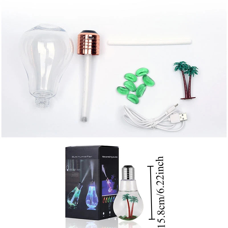 Humidificateur USB 400ml LED 7 Couleurs - Votre Bureau Magique Arc-en-Ciel