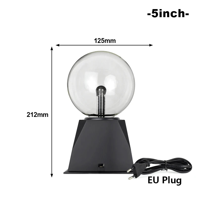 Boule de Plasma Cristal Magique LED - Veilleuse Enfant 3-8 Pouces