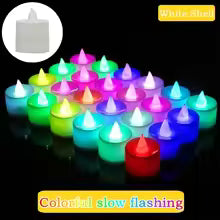 Bougies LED Colorées à Pile – Ambiance Magique Sans Flamme