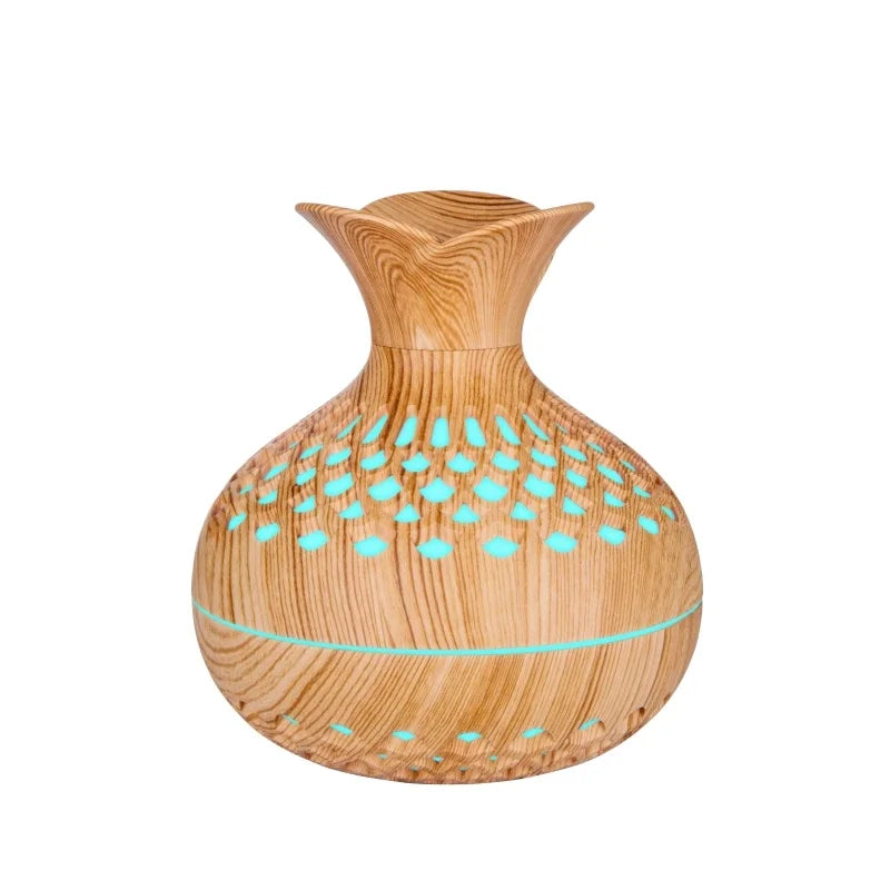 Humidificateur Ultrasonique Effet Bois - Votre Sanctuaire Naturel d'Aromathérapie