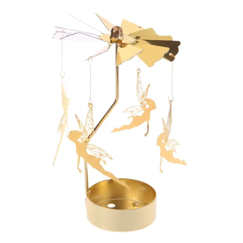 Bougeoir Rotatif Métal Chaud - Porte-Bougie Noël Mariage