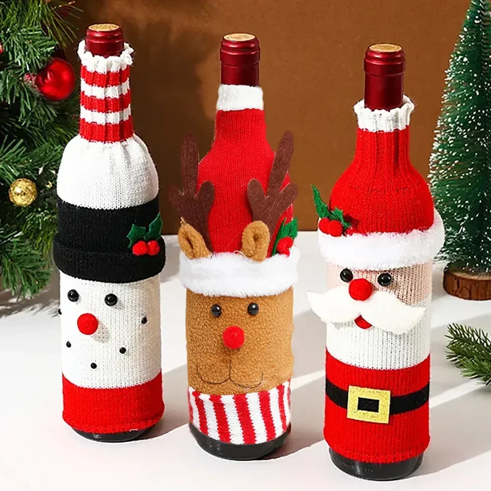 Couverture Bouteille Vin Tricotée - Votre Bonhomme Magique Cocooning