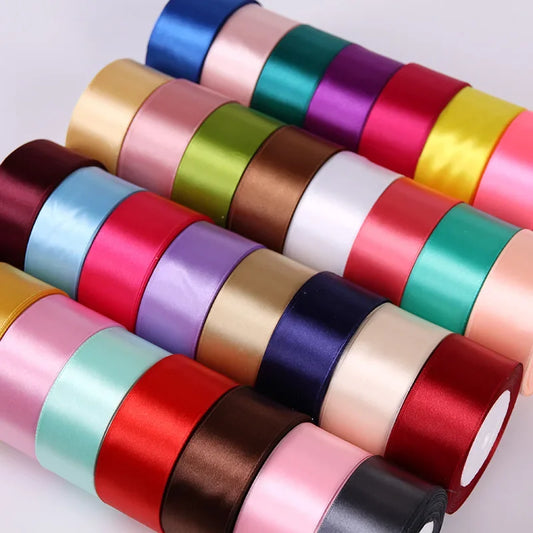 Ruban Satin Soie Sécurisé - 25 Yards Décoration Noël Mariage
