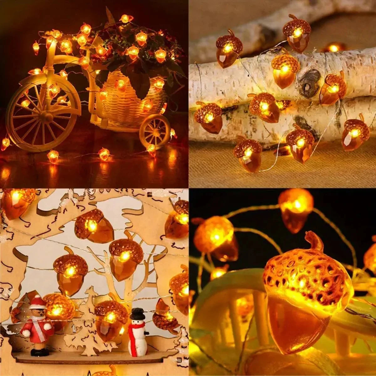 Guirlande LED Automne Noël - Florale Festive 2M