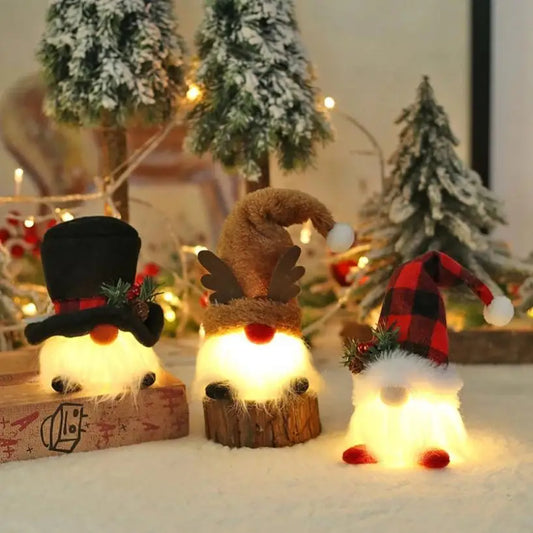 Poupée Gnome LED Sécurisée Enfant - Peluche Lumineuse Noël