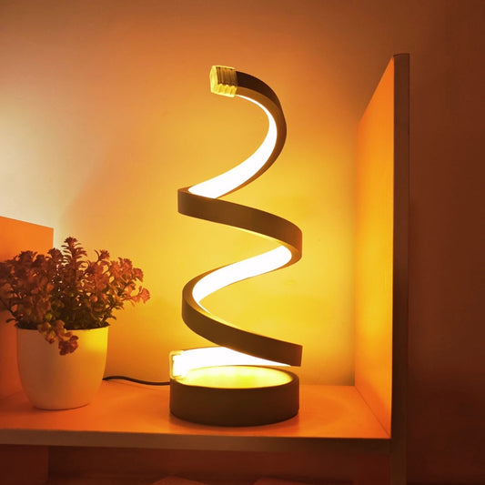 Lampe Table Spirale Design Moderne - Éclairage Déco Salon