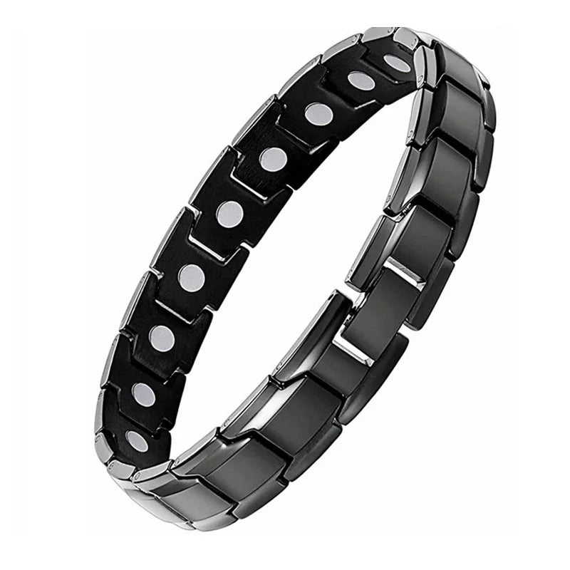 Bracelet Magnétique Titane Acier - Votre Armure Thérapeutique Masculine