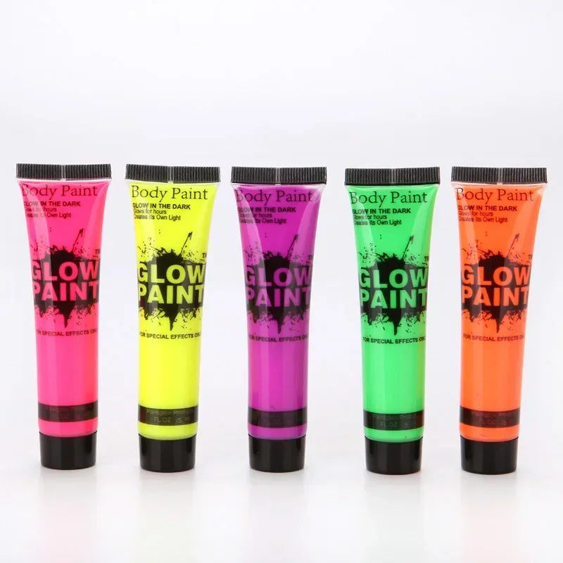 Peinture UV Body Art Enfants x5 - Maquillage Fluorescent Sécurisé