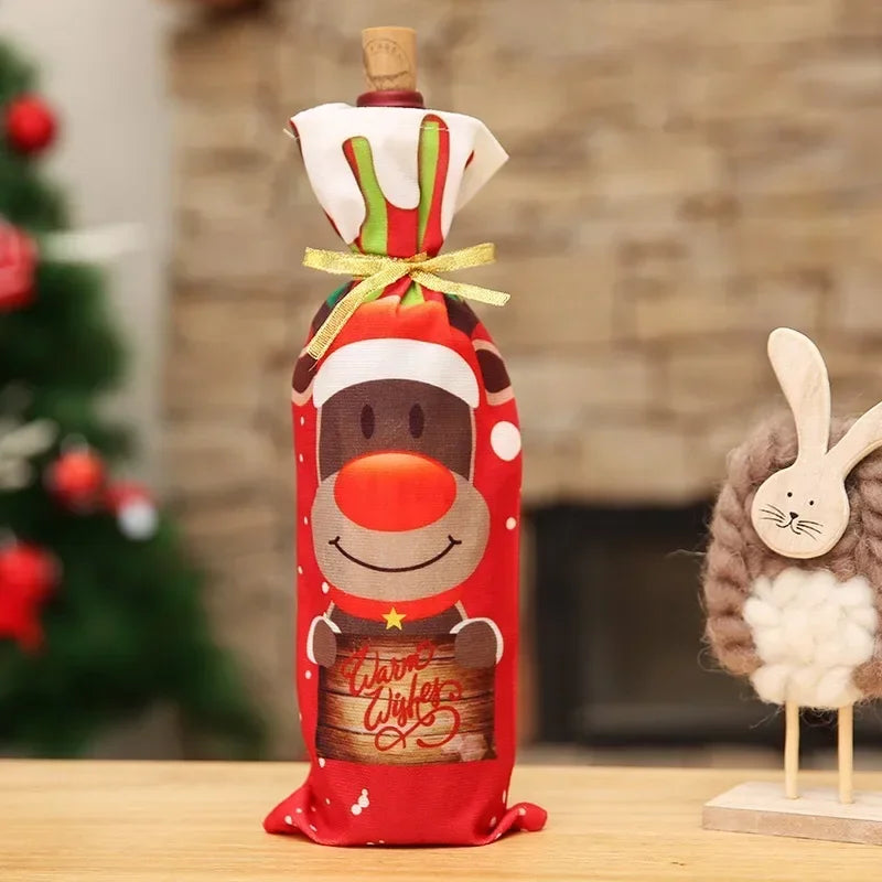 Couverture Bouteille Vin Noël 2025 - Votre Habillage Magique Festif