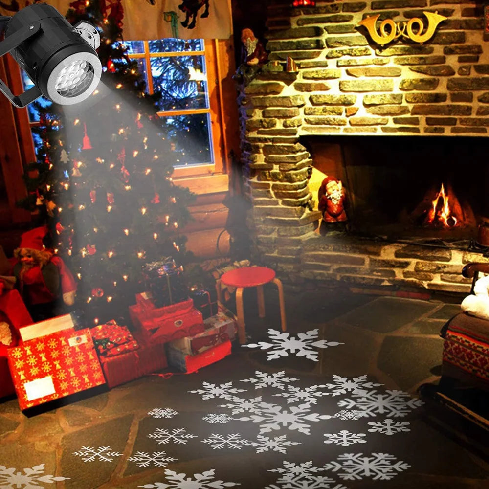 Projecteur Flocons Neige LED - Décoration Noël Extérieur