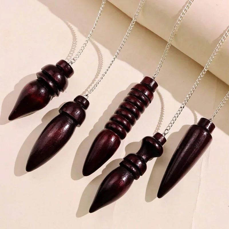 Pendule spirituel en bois égyptien – Radiesthésie, méditation et divination avec témoin intégré