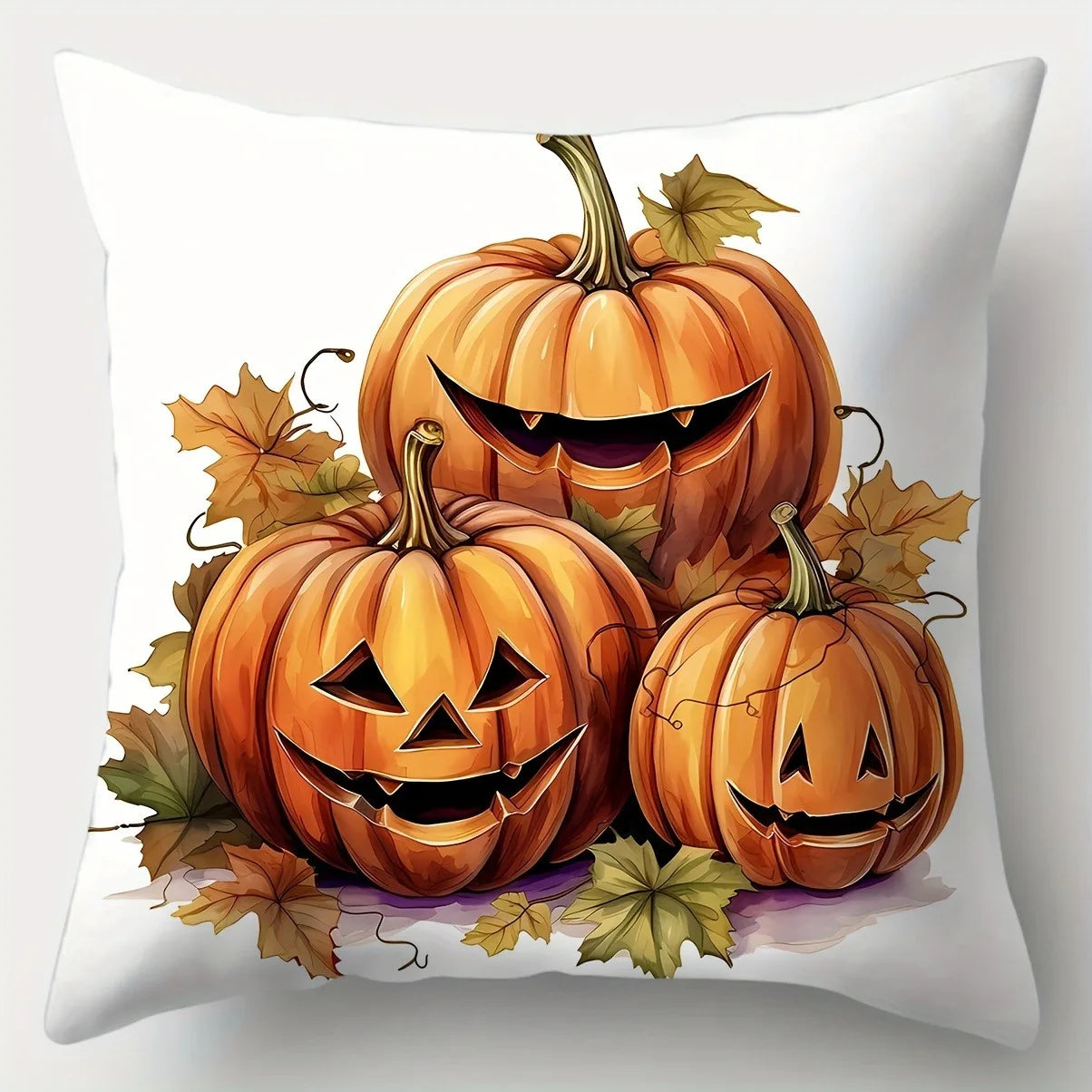 Taies Oreiller Halloween Sécurisées - Gnomes Citrouilles Décor Familial
