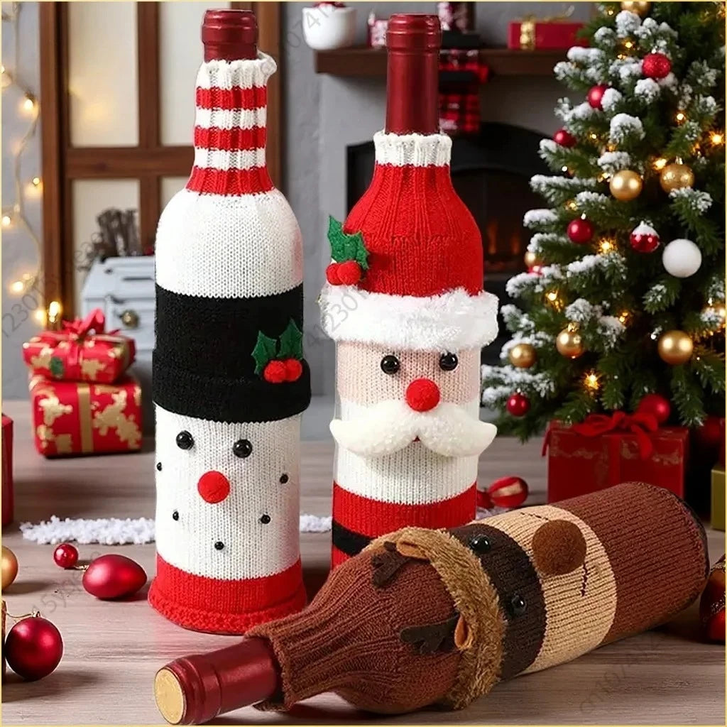 Couverture Bouteille Vin Tricotée - Votre Bonhomme Magique Cocooning