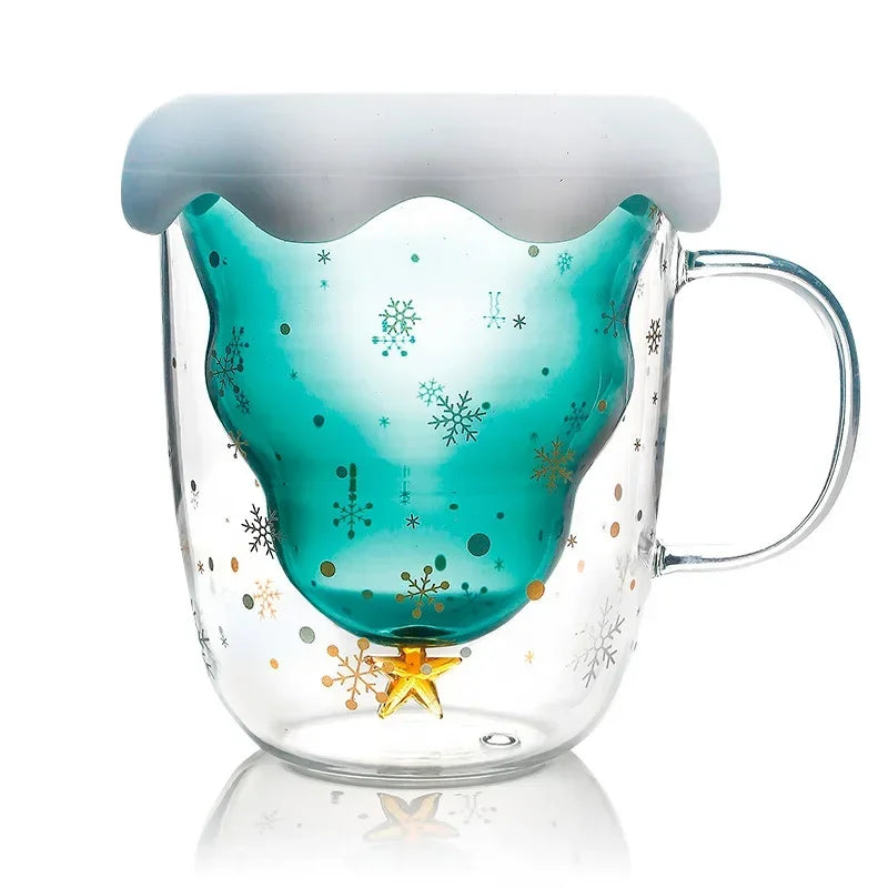 Tasse Verre Double Paroi Sapin Noël - Votre Cocon Magique Festif