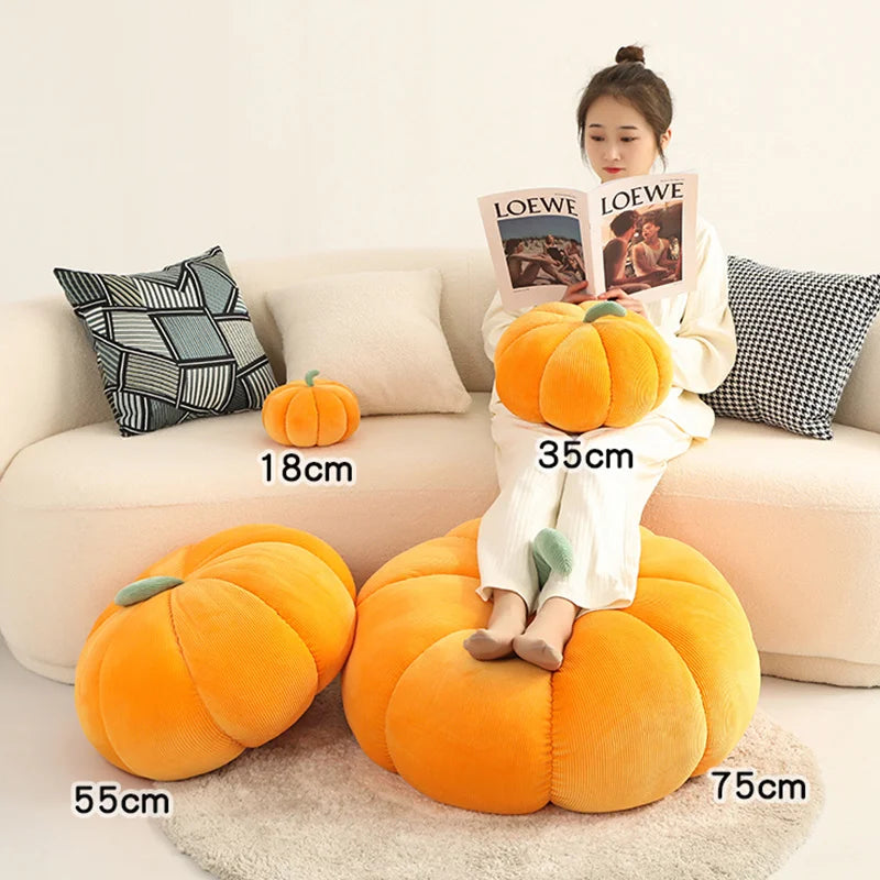 Peluche Citrouille Halloween Kawaii - Oreiller Décoratif