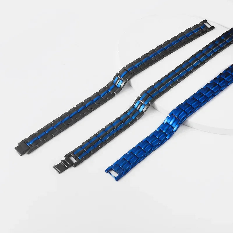 Bracelet Magnétique Titane Acier - Votre Armure Thérapeutique Masculine