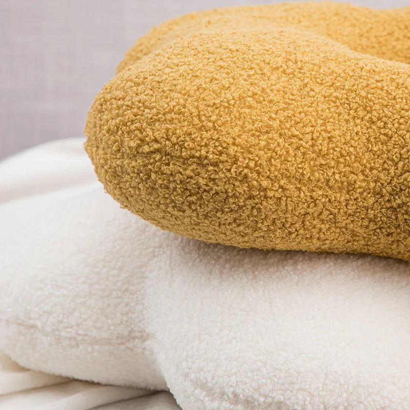 Coussin Rond Boule Inyahome 33cm - Nuage de Douceur Teddy Fleece