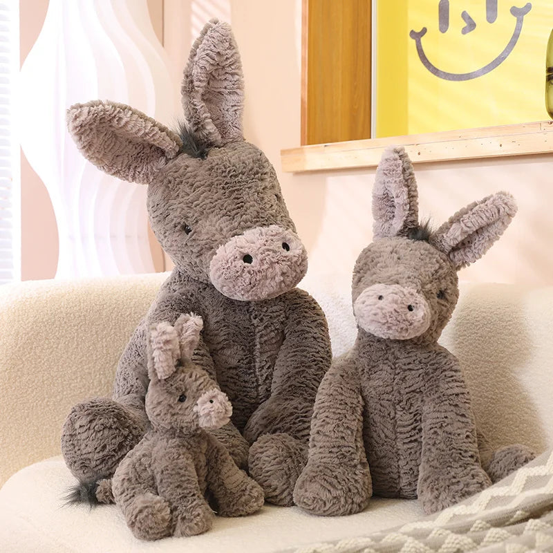 Âne Peluche 23cm - Compagnon Câlin Enfant
