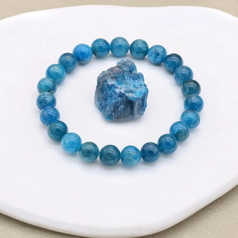 Bracelet Apatite Pierre Naturelle 8mm - Lithothérapie Unisexe