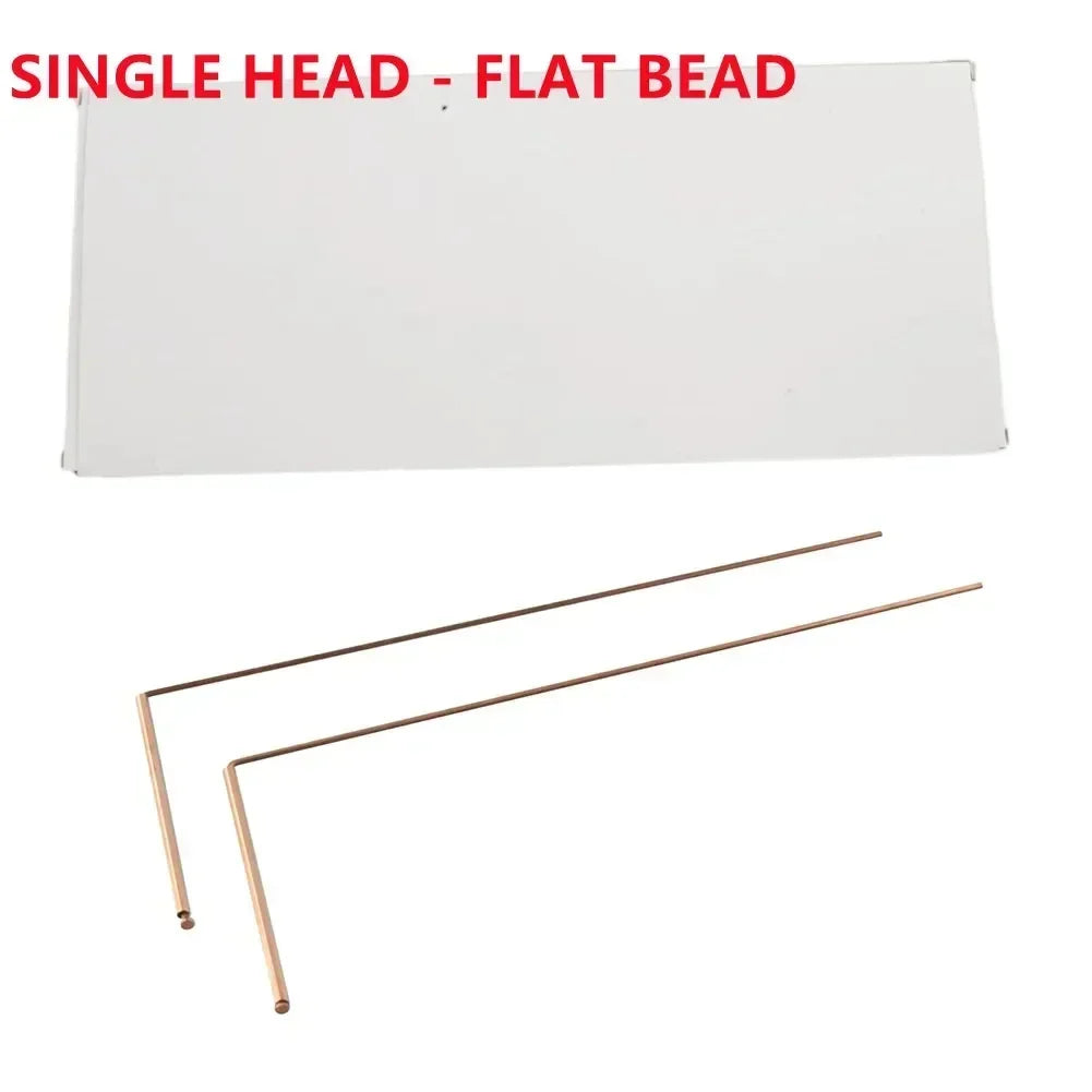 Sondes en cuivre pur 99.9% – Outil rabdomante 2 pièces avec foy en bois pour baguette de sourcier