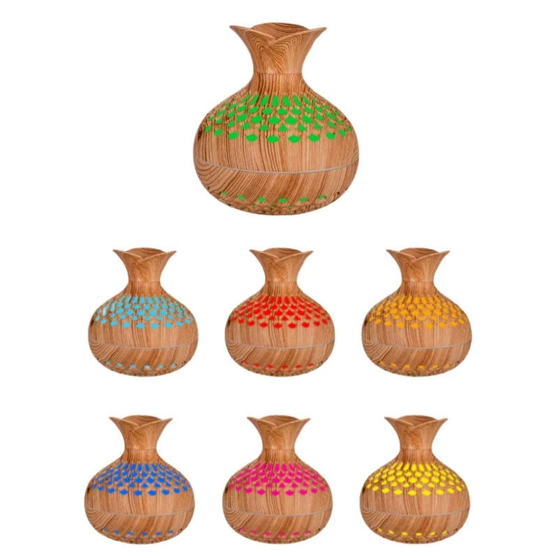 Humidificateur Ultrasonique Effet Bois - Votre Sanctuaire Naturel d'Aromathérapie