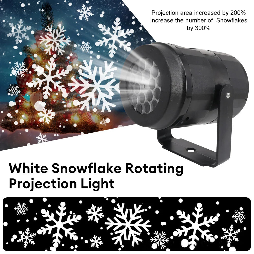 Projecteur Flocons Neige LED - Décoration Noël Extérieur