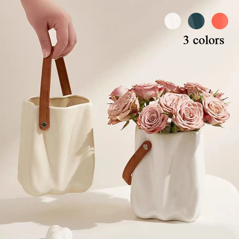 Vase Décoratif Moderne Sac à Main - Votre Œuvre d'Art Élégante