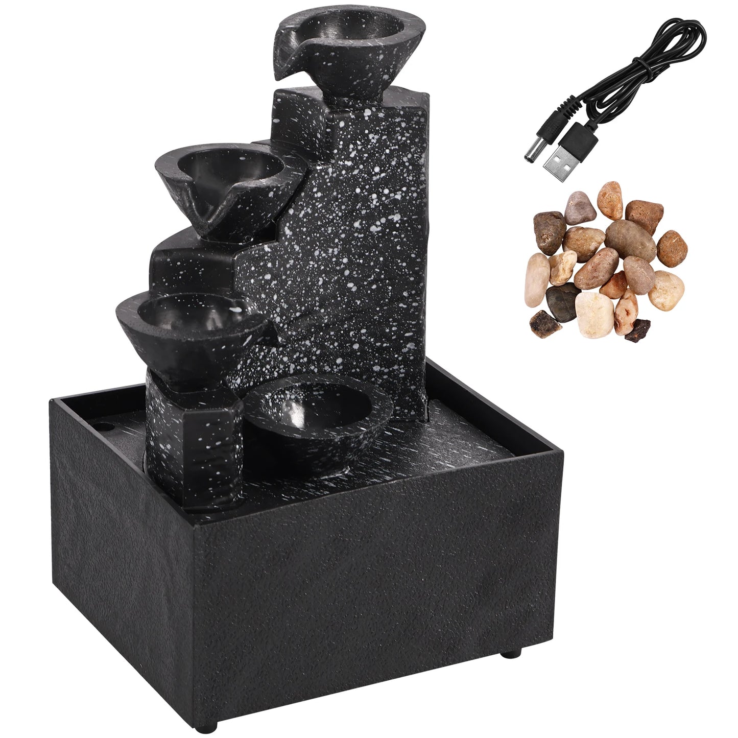 Fontaine Bureau Cascade - Ornement Eau Courante Décoratif