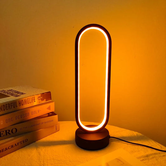 Lampe Chevet LED Anneau 3 Couleurs Gradation Tactile