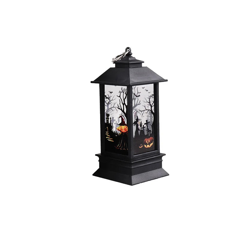 Lampe LED Halloween Sécurisée - Château Citrouille Décoratif