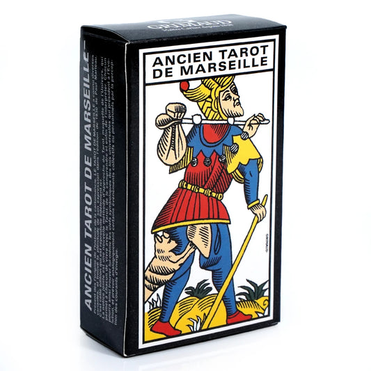Tarot de Marseille Ancien – Jeu divinatoire français avec 78 cartes illustrées