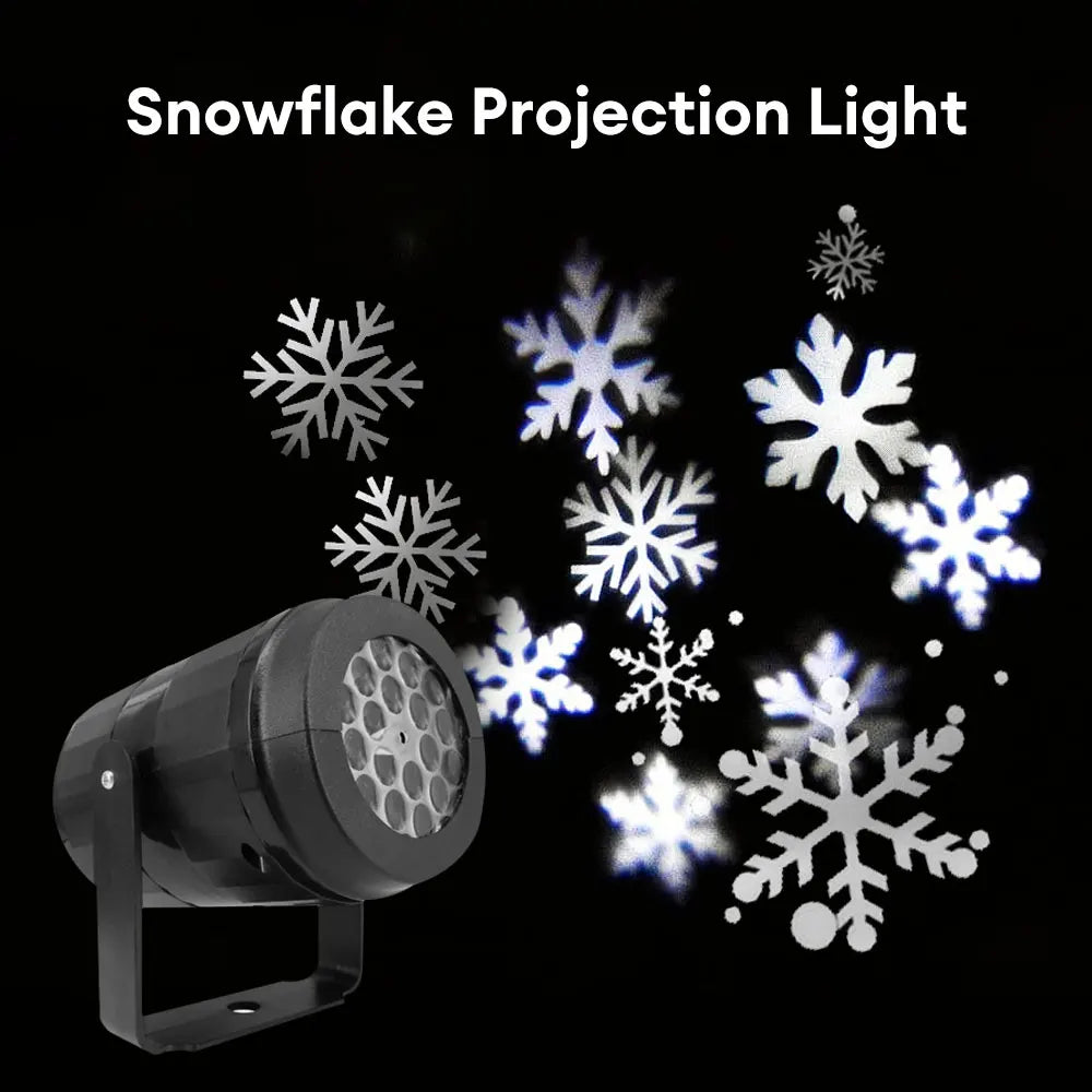 Projecteur Flocons Neige LED - Décoration Noël Extérieur
