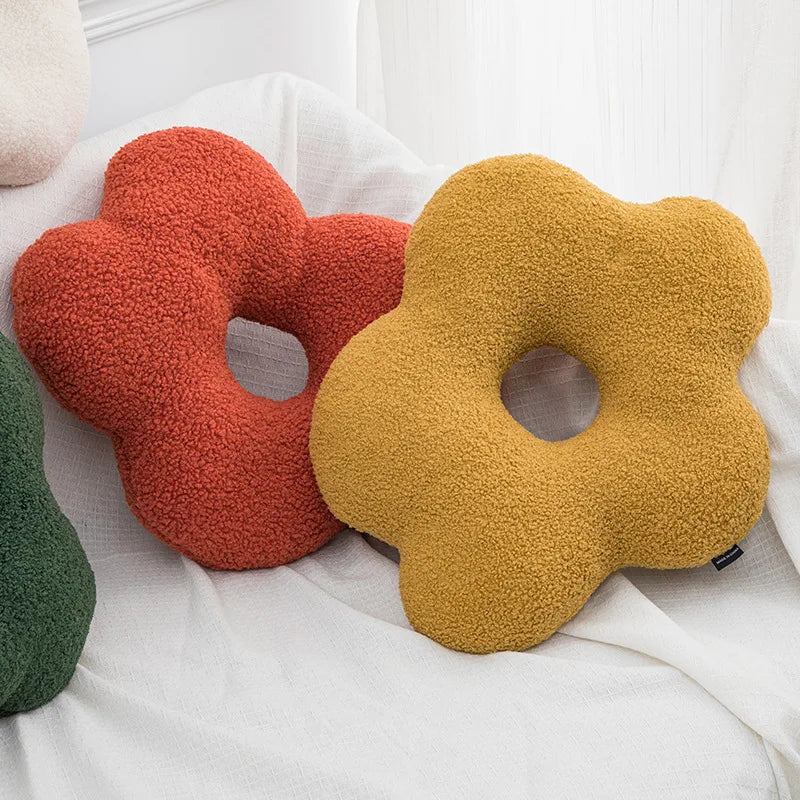 Coussin Rond Boule Inyahome 33cm - Nuage de Douceur Teddy Fleece