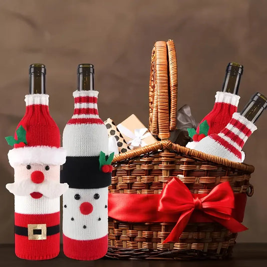 Couverture Bouteille Vin Tricotée - Votre Bonhomme Magique Cocooning