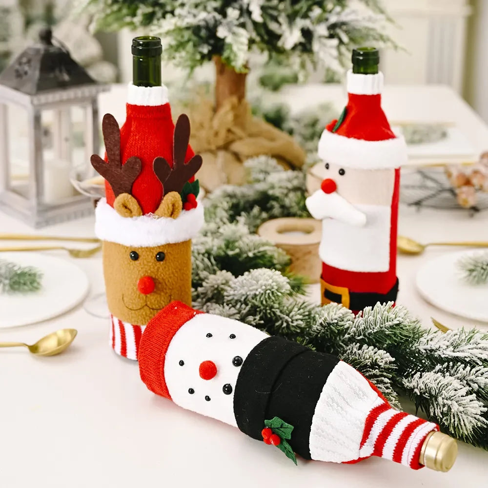 Couverture Bouteille Vin Tricotée - Votre Bonhomme Magique Cocooning