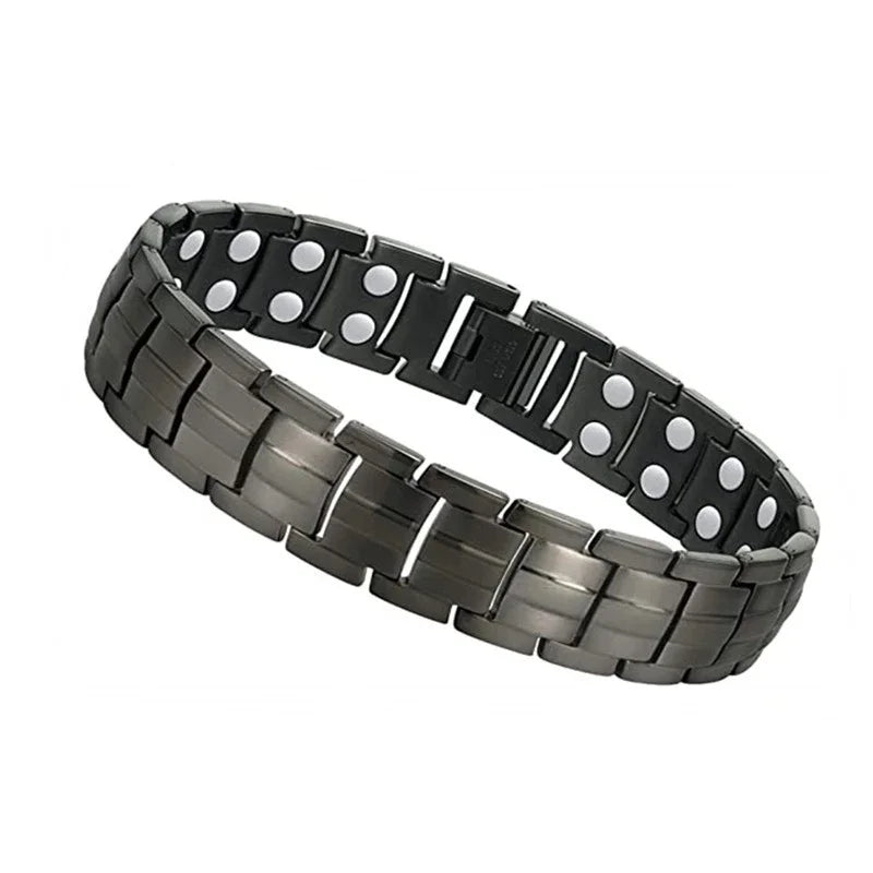 Bracelet Magnétique Titane Acier - Votre Armure Thérapeutique Masculine