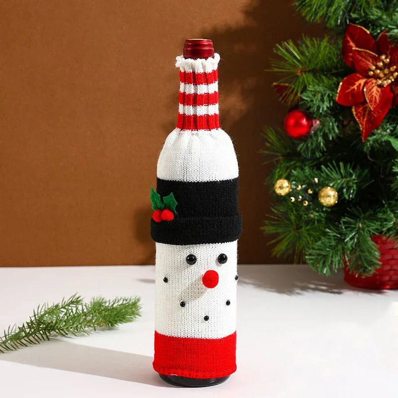 Couverture Bouteille Vin Tricotée - Votre Bonhomme Magique Cocooning