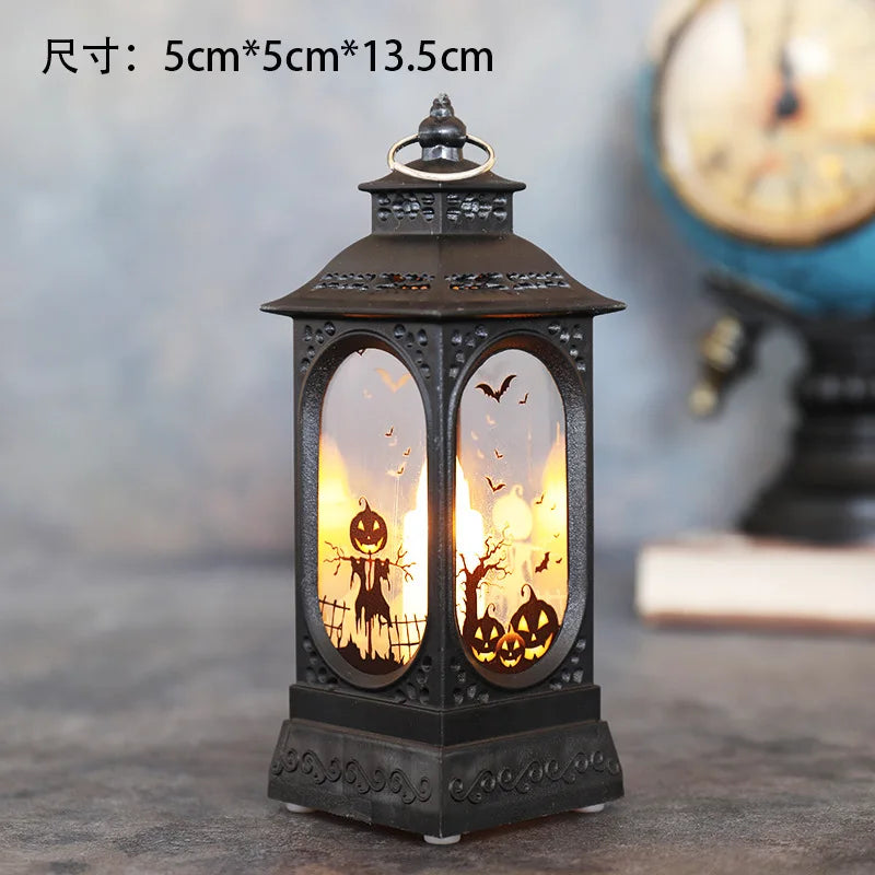 Lampe LED Halloween Sécurisée - Château Citrouille Décoratif