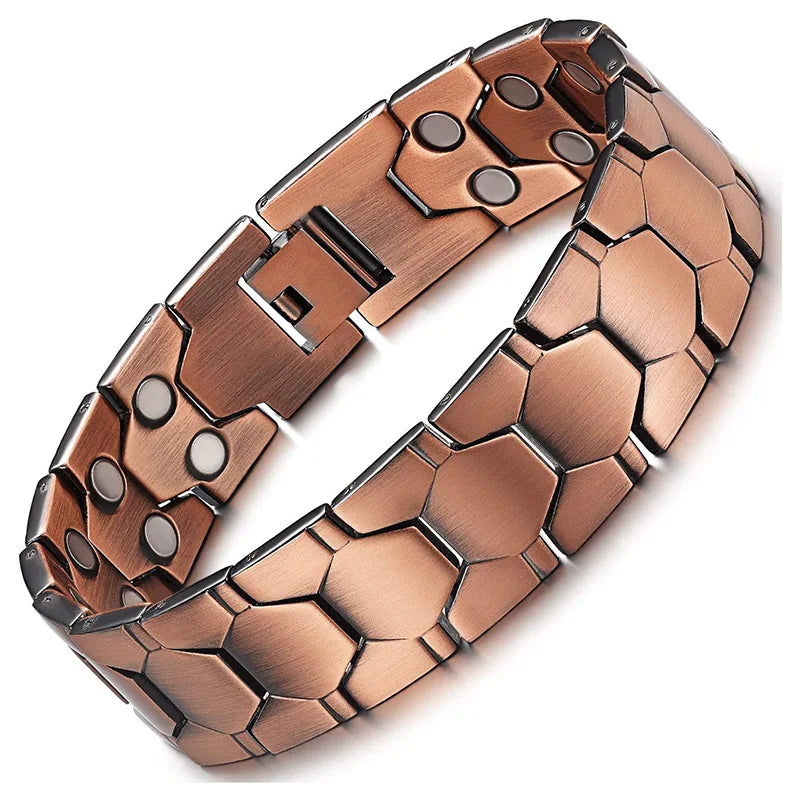 Bracelet Magnétique Titane Acier - Votre Armure Thérapeutique Masculine