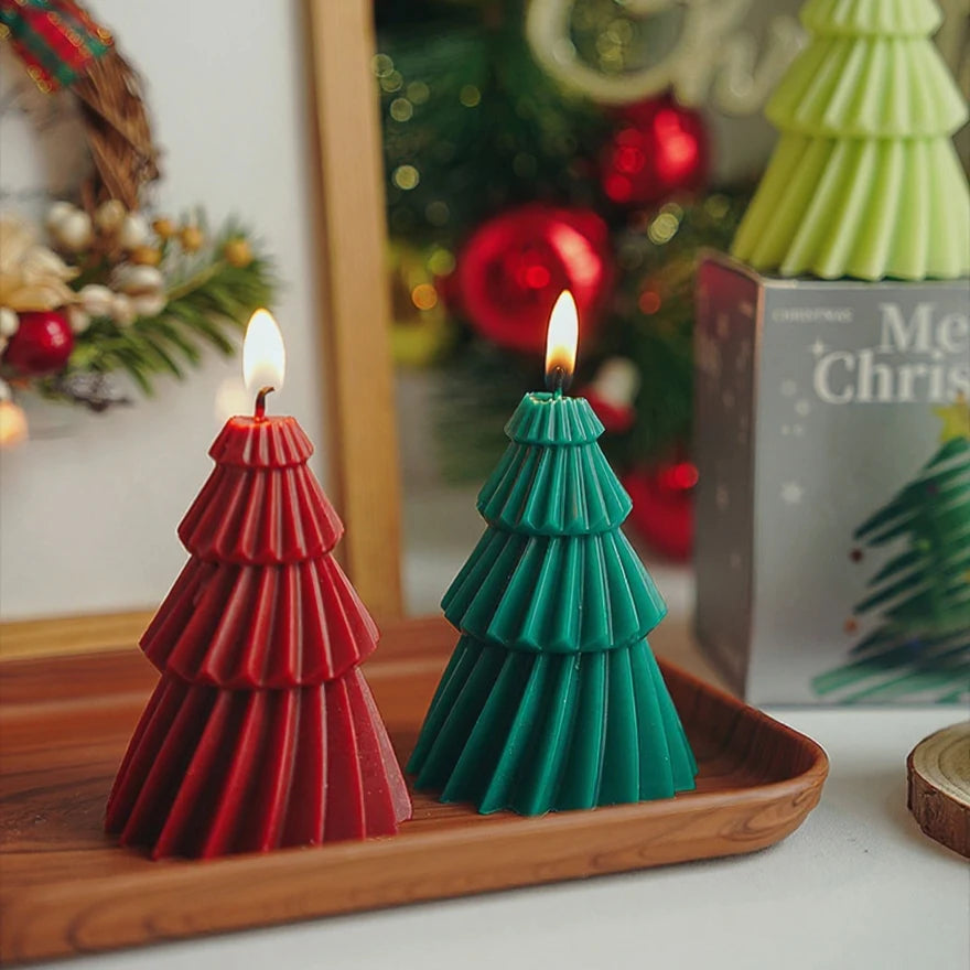Bougies Parfumées Sapin de Noël - Créez la Magie de Noël Chez Vous