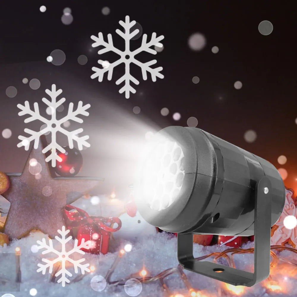 Projecteur Flocons Neige LED - Décoration Noël Extérieur
