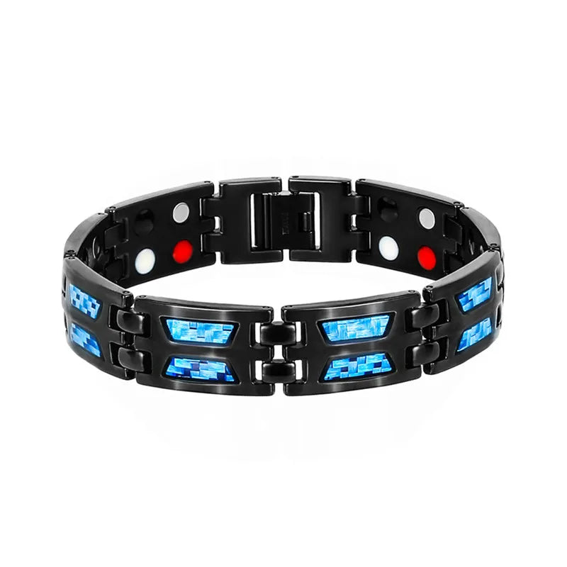 Bracelet Magnétique Titane Acier - Votre Armure Thérapeutique Masculine