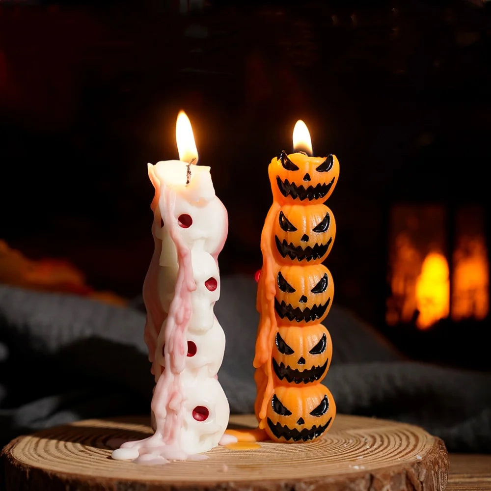 Bougie Halloween Crâne 3D Parfumée - Créez l'Ambiance la Plus Terrifiante